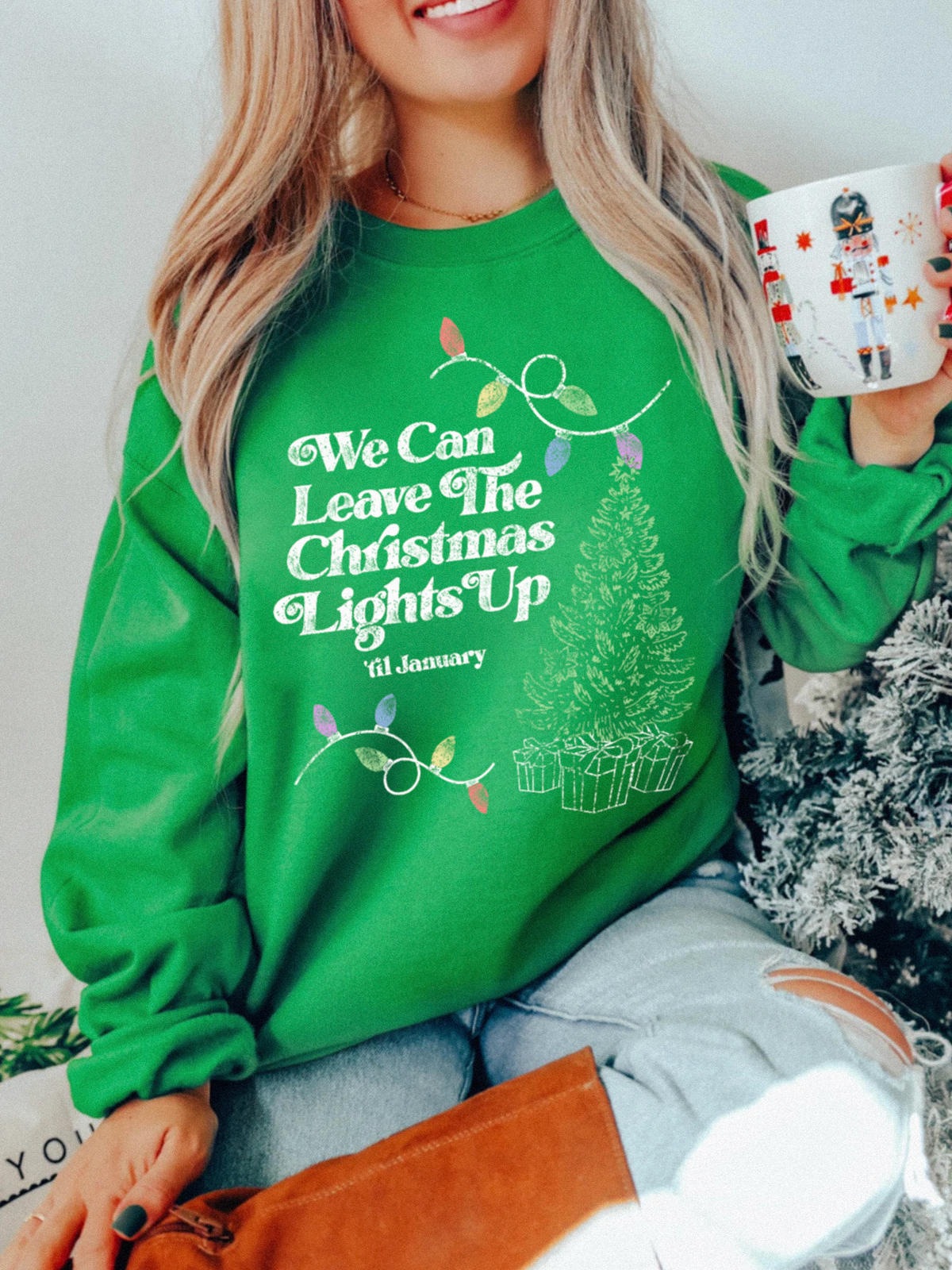 Christmas Lights Up Sweatshirt (Youth & Adults)