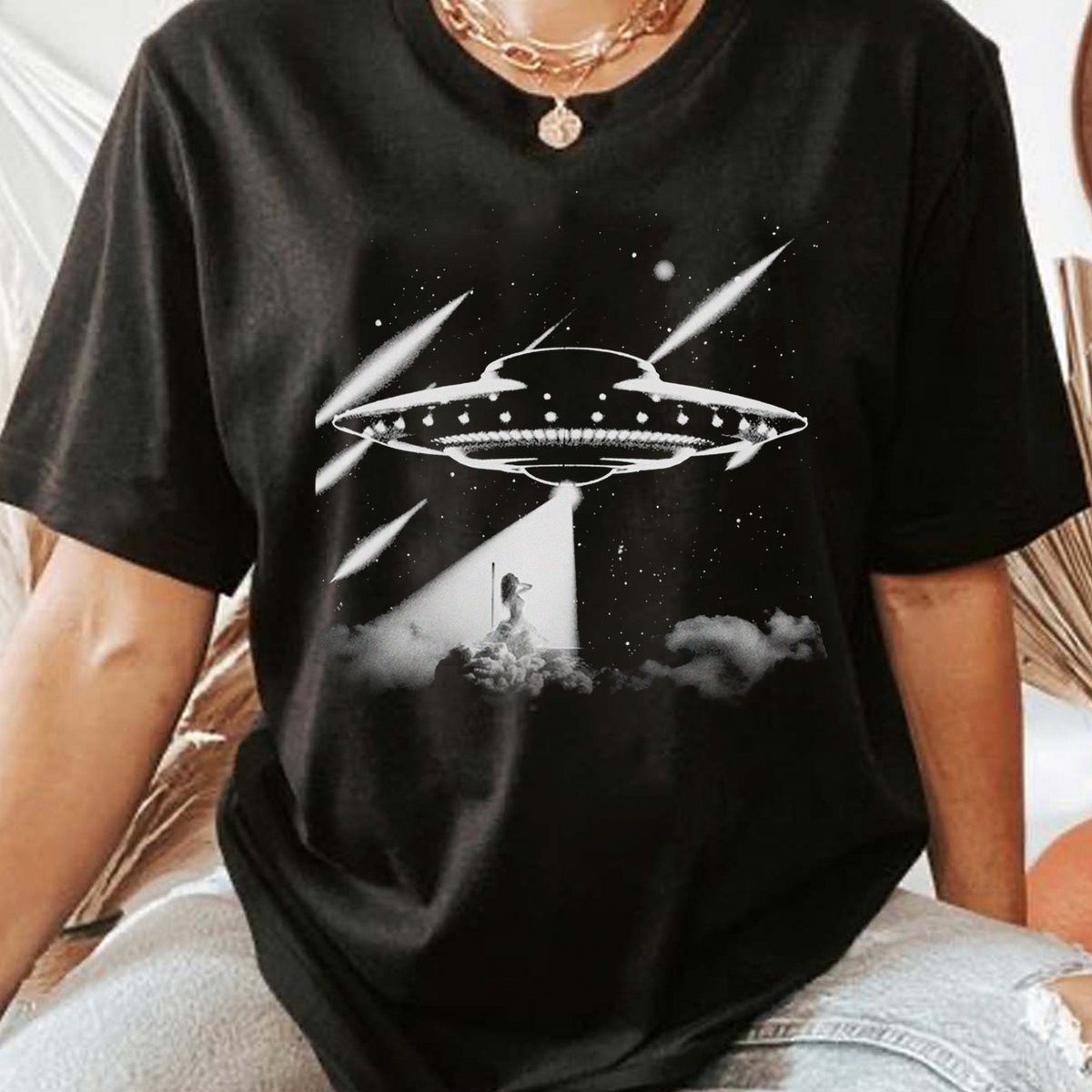 Down Bad Spaceship Tee (Adults + Kids)