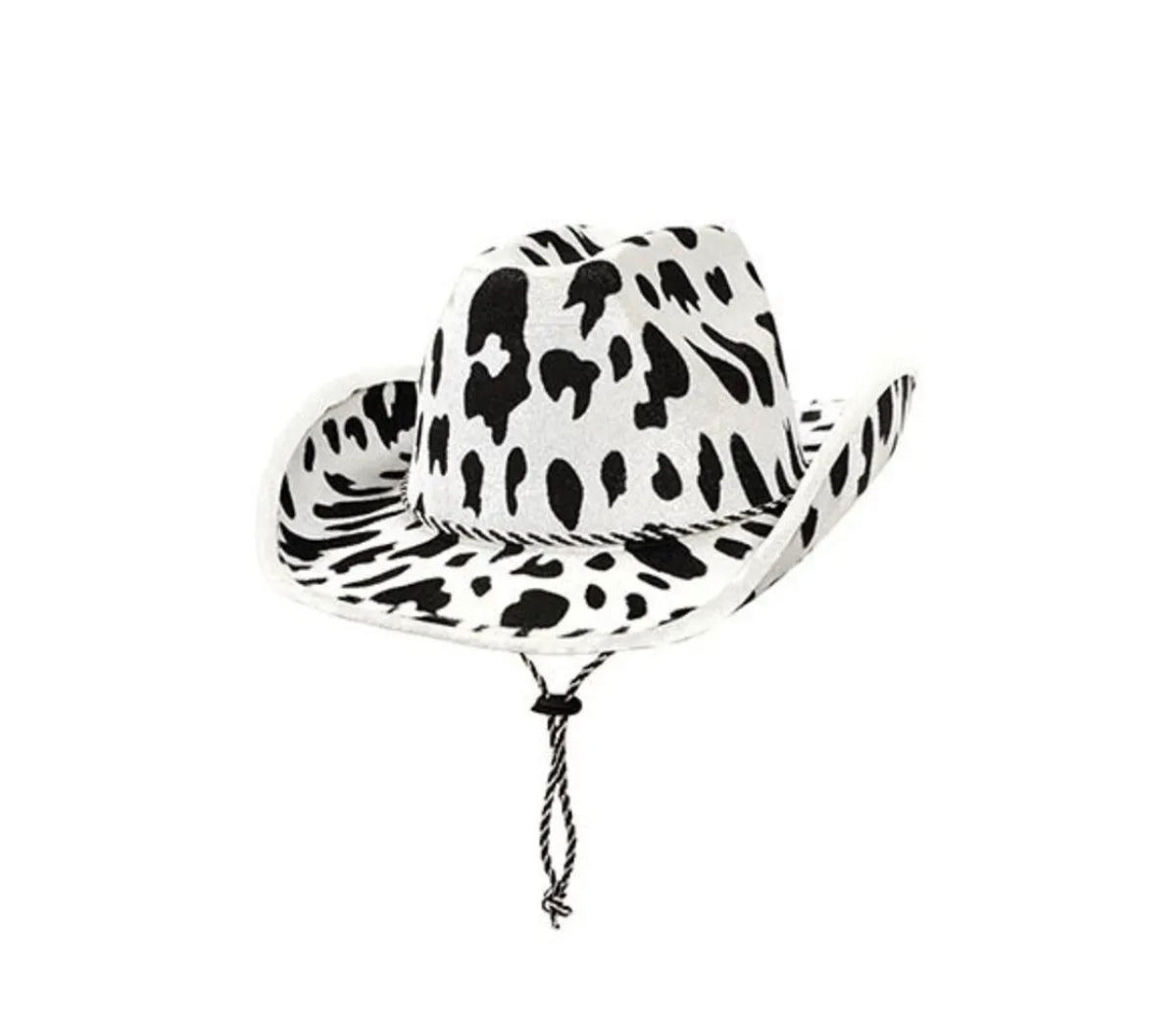 Cow Print Cowboy Cowgirl Hat Last Rodeo Disco Cowgirl