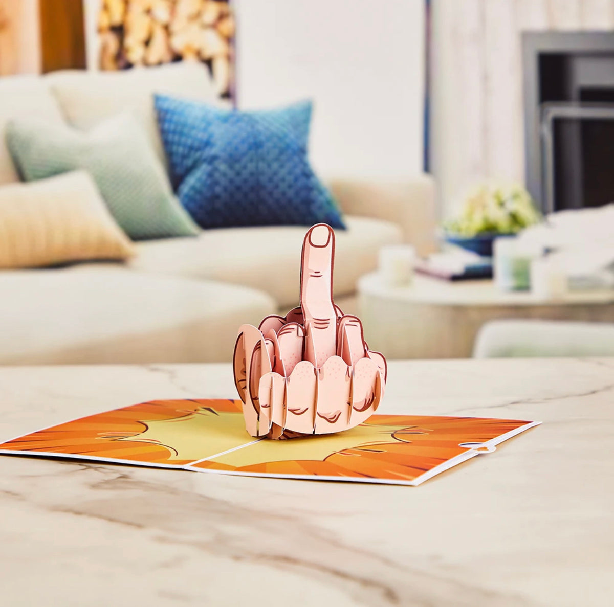 Pop Up Middle Finger Funny Gag Gift Card