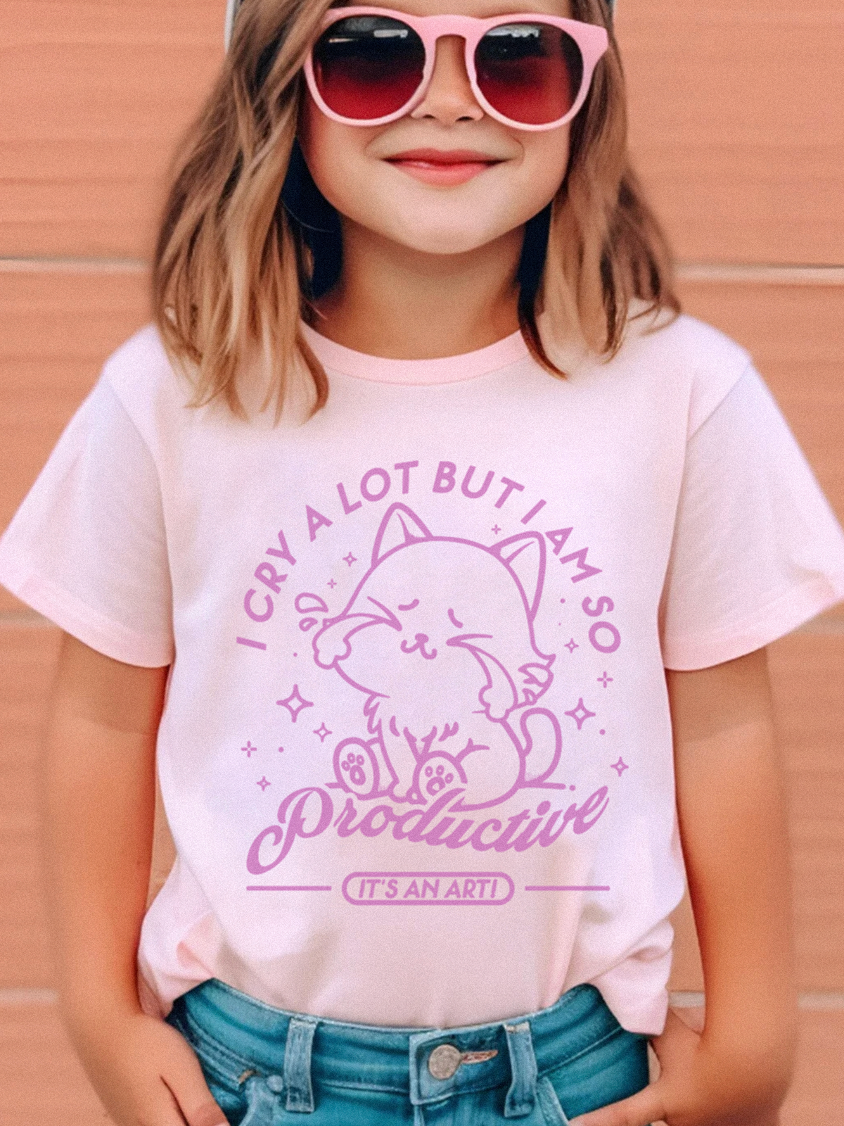 I Cry A Lot Cat Tee (Youth & Adult)