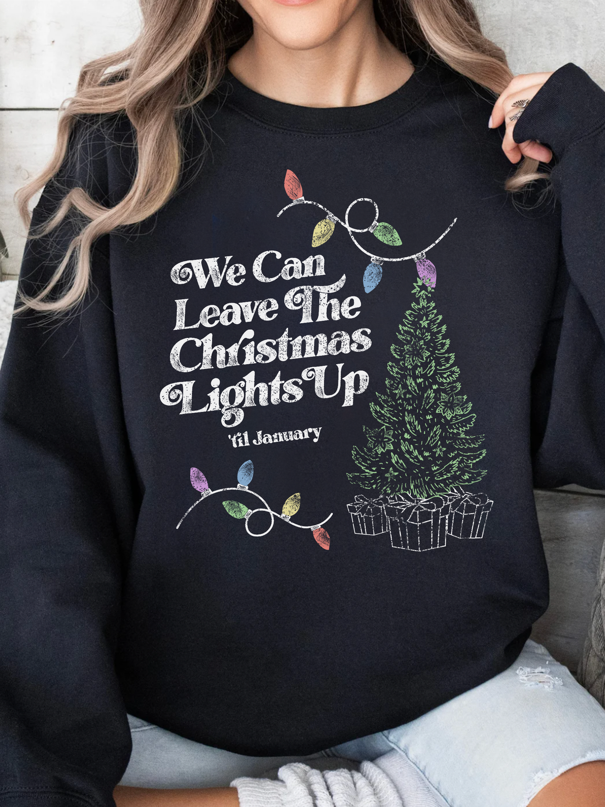 Christmas Lights Up Sweatshirt (Youth & Adults)