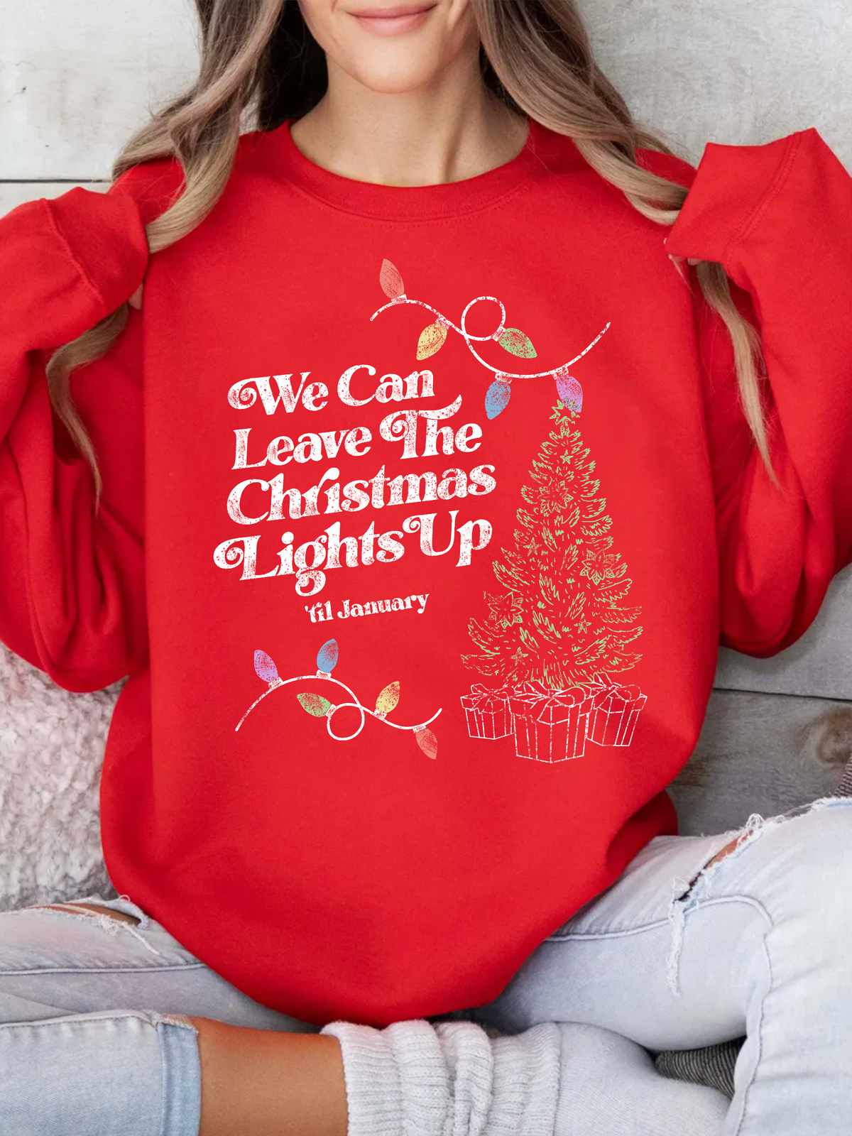 Christmas Lights Up Sweatshirt (Youth & Adults)