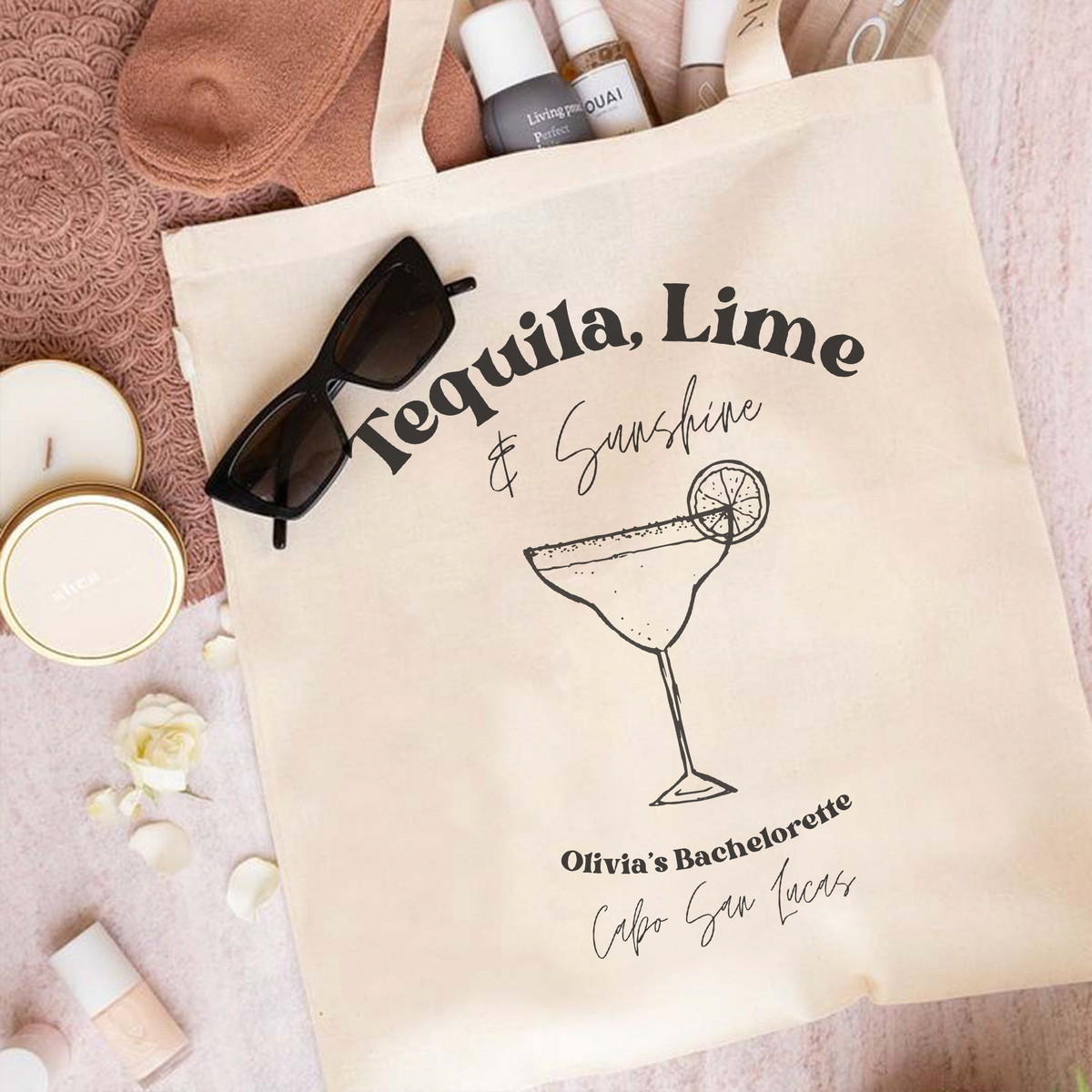 Tequila, Lime & Sunshine Personalized Custom Tote