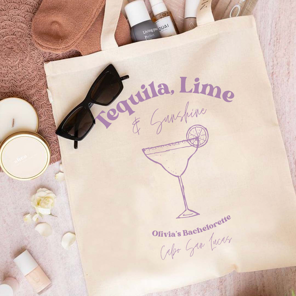 Tequila, Lime & Sunshine Personalized Custom Tote