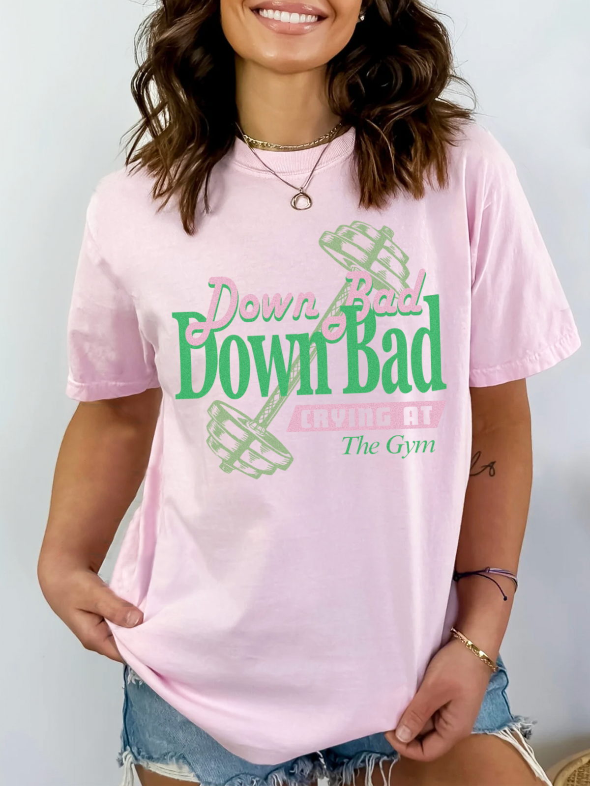 Down Bad Crying At The Gym Tee (Adult & Kids)