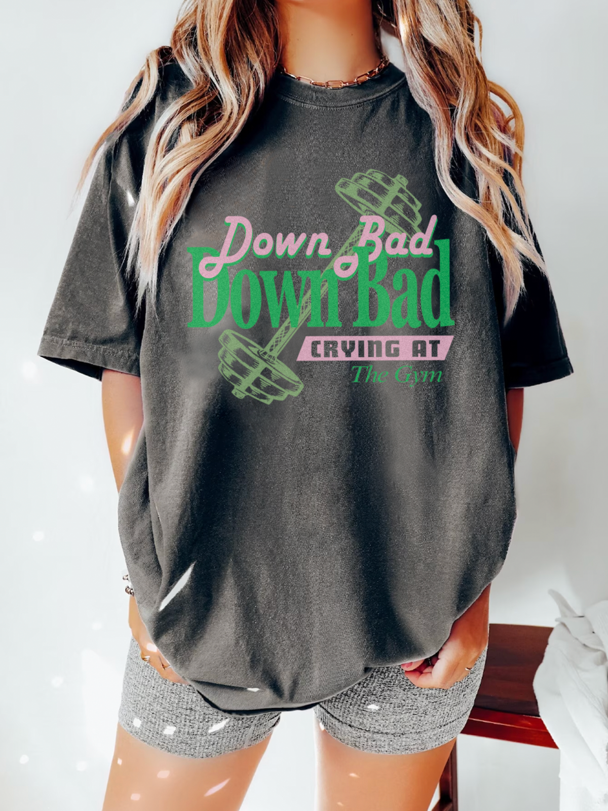 Down Bad Crying At The Gym Tee (Adult & Kids)