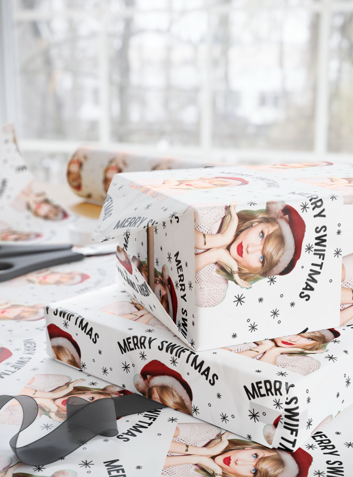 Merry Swiftmas Wrapping Paper (White)