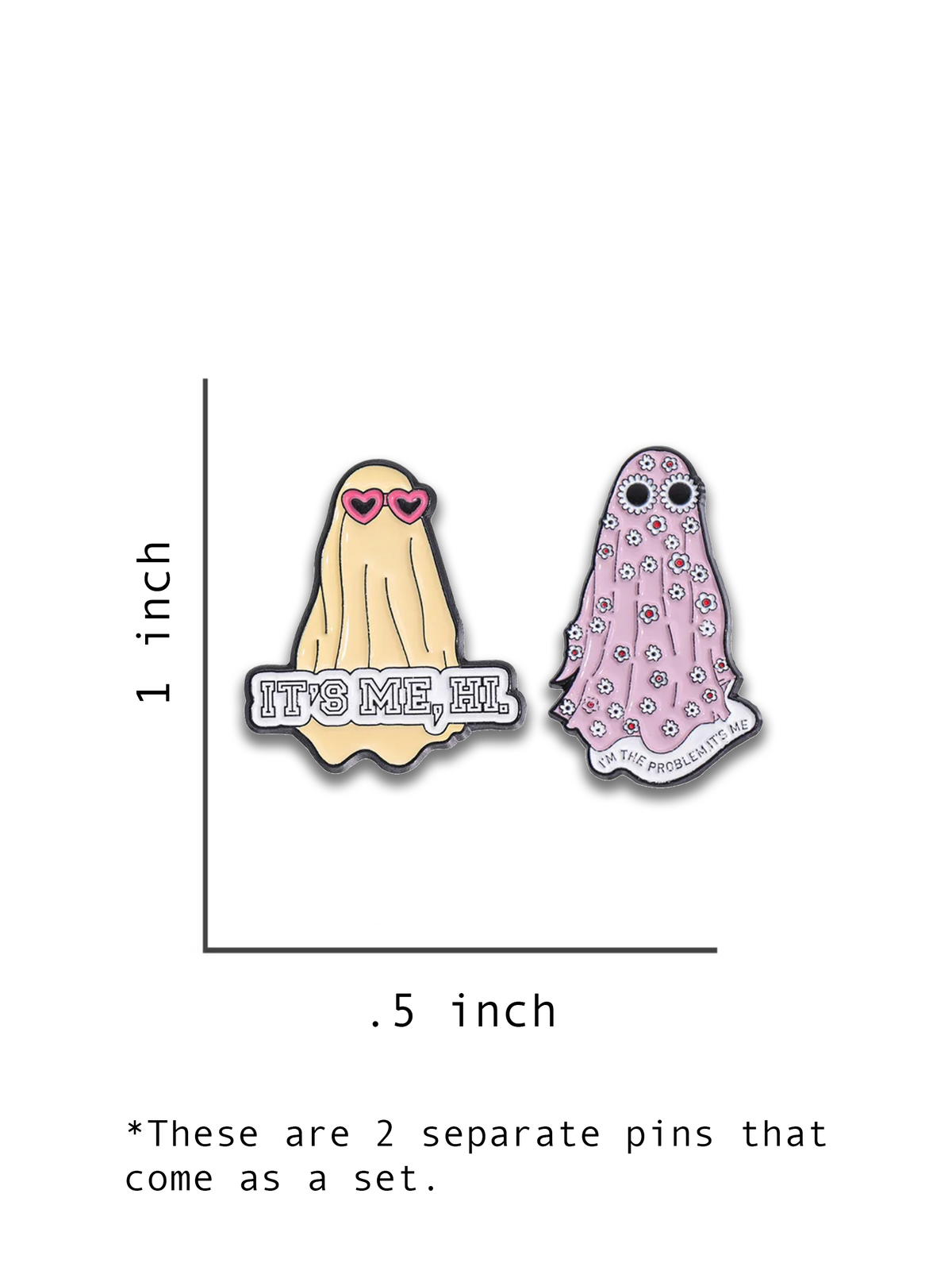 Midnights Ghost Pins Enamel Pin (Come As Set Of 2)