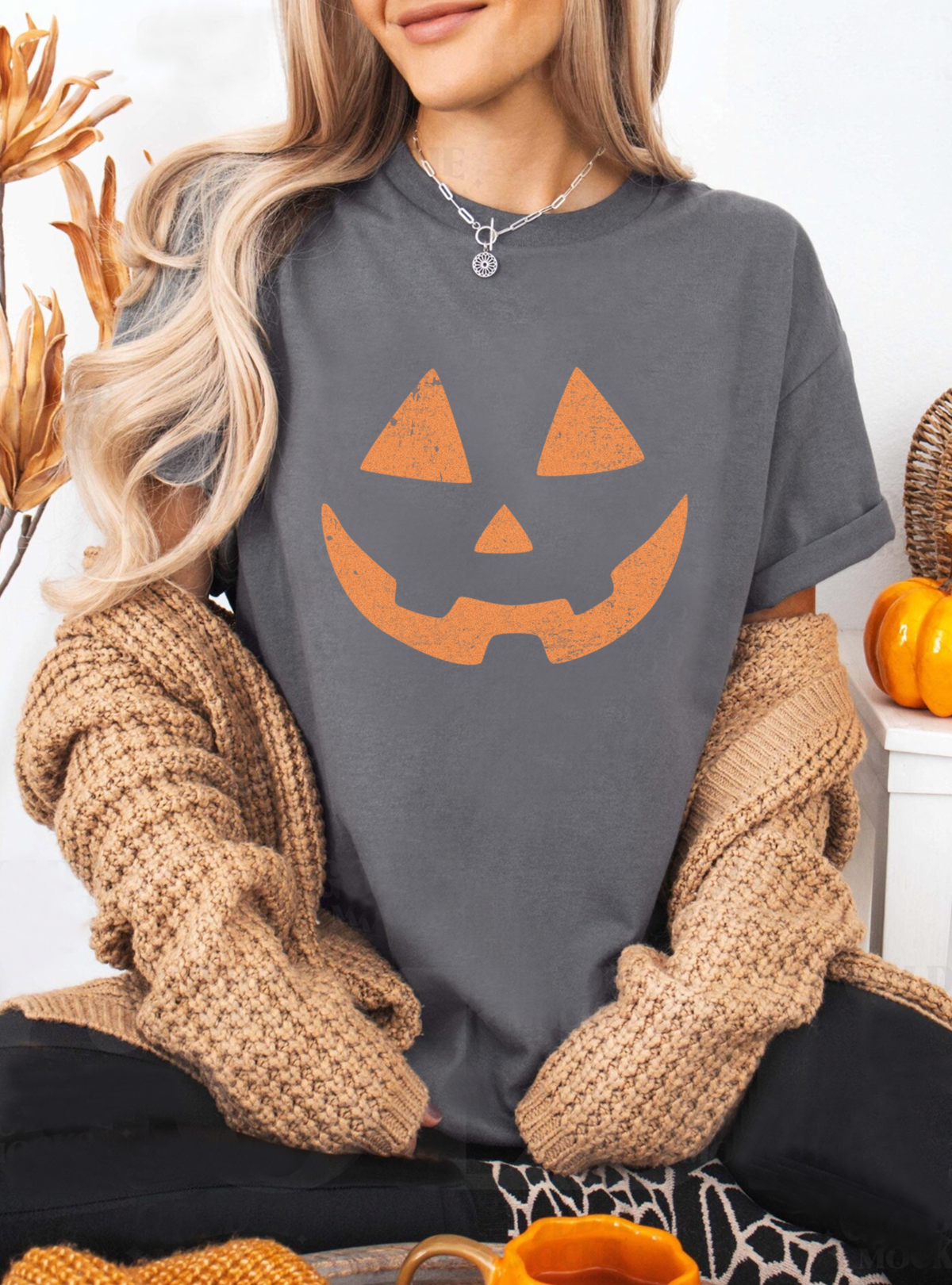 Jack-O-Lantern Face Tee (Youth & Adult)