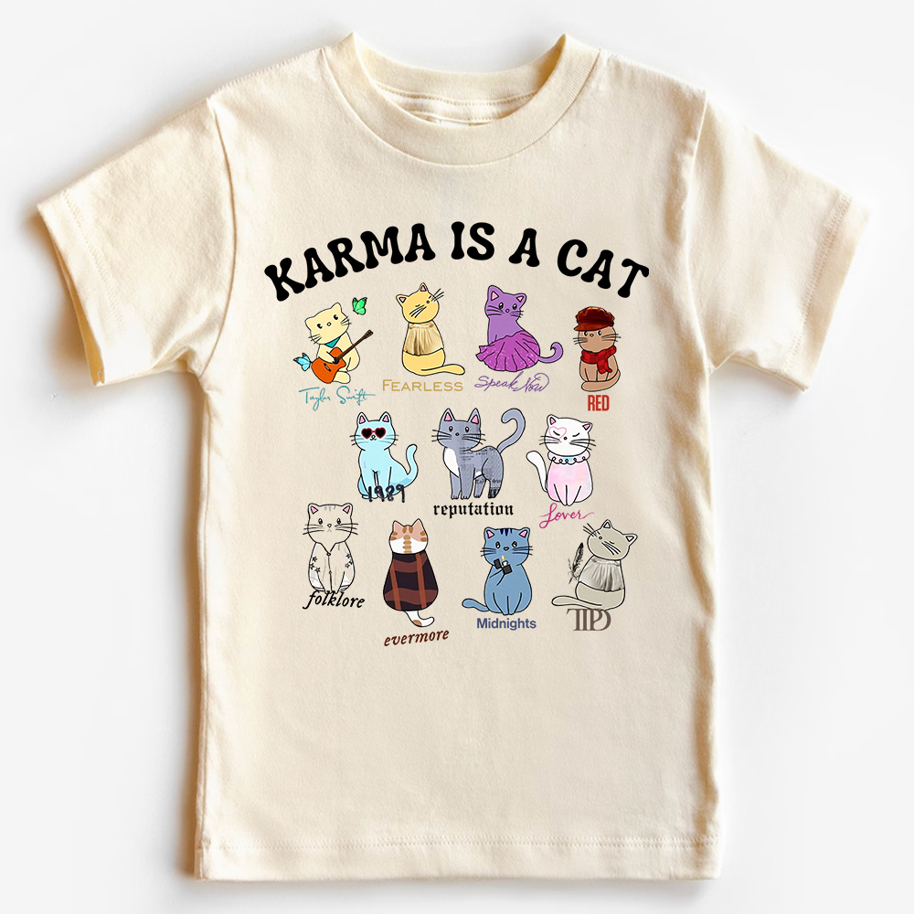 Karma Is A Cat Cats w/ TTPD Tee (All Sizes)