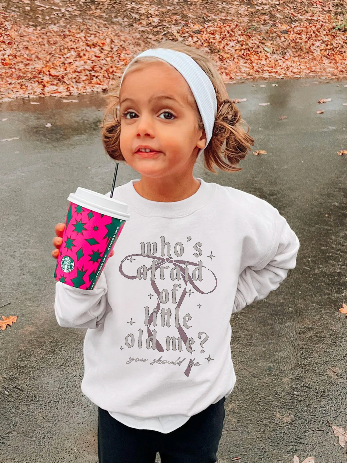 Who's Afraid Bow Crewneck Sweatshirt (Kids & Adults)